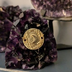 Celestial Moon gold plated bracelet